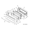 UPPER DOOR Diagram and Parts List for PCB975SN1SS  General Electric Range