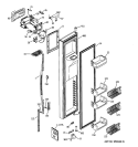 FREEZER DOOR Diagram and Parts List for PSE27NHWHCBB  General Electric Refrigerator