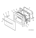 DOOR Diagram and Parts List for PT960BM1BB  General Electric Wall Oven
