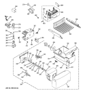 ICE MAKER & DISPENSER Diagram and Parts List for GSE22KETGFSS  General Electric Refrigerator