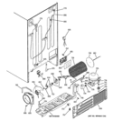 SEALED SYSTEM & MOTHER BOARD Diagram and Parts List for GSF25LGWACC  General Electric Refrigerator