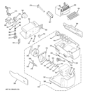 ICE MAKER & DISPENSER Diagram and Parts List for GSF25LGWACC  General Electric Refrigerator