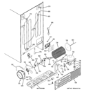 SEALED SYSTEM & MOTHER BOARD Diagram and Parts List for GSF25TGWABB  General Electric Refrigerator