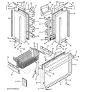 DOORS Diagram and Parts List for PFIC1NFWBBV  General Electric Refrigerator