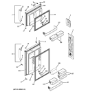 DOORS Diagram and Parts List for GTS18SBSXRSS  General Electric Refrigerator
