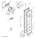 FREEZER DOOR Diagram and Parts List for GSH25JSXBSS  General Electric Refrigerator