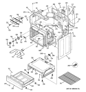 BODY PARTS Diagram and Parts List for PB750TN1WW  General Electric Range