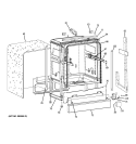 BODY PARTS Diagram and Parts List for GHDA690P00WW  General Electric Dishwasher