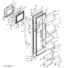 FRESH FOOD DOOR Diagram and Parts List for PCE23NHTHFSS  General Electric Refrigerator