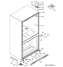 CASE PARTS Diagram and Parts List for PDCE1NBWBDWW  General Electric Refrigerator