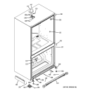 CASE PARTS Diagram and Parts List for PDSE5NBWBJSS  General Electric Refrigerator