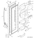 FRESH FOOD DOOR Diagram and Parts List for PHE25PGTAFBB  General Electric Refrigerator
