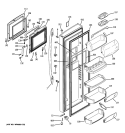 FRESH FOOD DOOR Diagram and Parts List for PSX29NHXACSS  General Electric Refrigerator