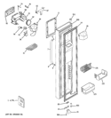 FREEZER DOOR Diagram and Parts List for GSL25LGWCSS  General Electric Refrigerator