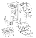 CABINET Diagram and Parts List for GTS16GBSBRWW  General Electric Refrigerator