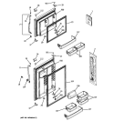 DOORS Diagram and Parts List for GTS18KBPYRCC  General Electric Refrigerator