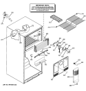 FREEZER SECTION Diagram and Parts List for GTS18YBRXRWW  General Electric Refrigerator