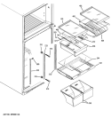 FRESH FOOD SHELVES Diagram and Parts List for GTS18YBRXRWW  General Electric Refrigerator