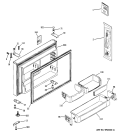 FREEZER DOOR Diagram and Parts List for PTS25LHSCRWW  General Electric Refrigerator