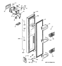 FREEZER DOOR Diagram and Parts List for ZCE23SGTISS  General Electric Refrigerator