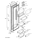 FRESH FOOD DOOR Diagram and Parts List for ZCE23SGTISS  General Electric Refrigerator