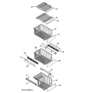 FREEZER SHELVES Diagram and Parts List for ZCE23SGTISS  General Electric Refrigerator