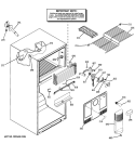 FREEZER SECTION Diagram and Parts List for GTH18SBXBRSS  General Electric Refrigerator