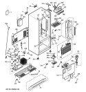 CABINET Diagram and Parts List for PDS20SBSCLSS  General Electric Refrigerator