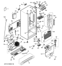 CABINET Diagram and Parts List for PDS22SBSCLSS  General Electric Refrigerator