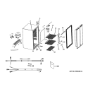 Part Location Diagram of WR17X12633 GE HALF WIDTH DOOR WIRE SLF
