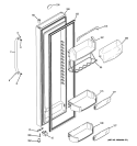 FRESH FOOD DOOR Diagram and Parts List for ESHF5MGXBEBB  General Electric Refrigerator