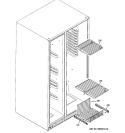 FREEZER SHELVES Diagram and Parts List for ESHS5MGXBESS  General Electric Refrigerator