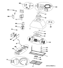 RANGE HOOD Diagram and Parts List for ZVC30L2SS  General Electric Range Hood