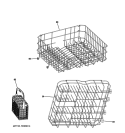 Part Location Diagram of WD28X10228 GE LOWER DISHRACK ASSEMBLY