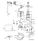 Part Location Diagram of WD22X10073 GE UPPER SPRAY Assembly & GASKET