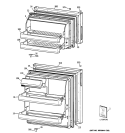 DOORS Diagram and Parts List for HTR17BBSBRWW  Hotpoint Refrigerator