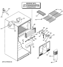 FREEZER SECTION Diagram and Parts List for HTM18IBPXRSA  Hotpoint Refrigerator