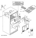 FREEZER SECTION Diagram and Parts List for HTS18BBPXLCC  Hotpoint Refrigerator