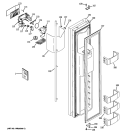 FREEZER DOOR Diagram and Parts List for ZISS42GDXASS  General Electric Refrigerator