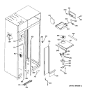 FREEZER SECTION Diagram and Parts List for ZISS42GDXASS  General Electric Refrigerator