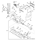 ICE MAKER & DISPENSER Diagram and Parts List for ZISS42GDXASS  General Electric Refrigerator