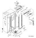 FRESH FOOD SECTION Diagram and Parts List for ZISS42GDXASS  General Electric Refrigerator