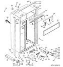 CASE PARTS Diagram and Parts List for ZISS42GDXASS  General Electric Refrigerator