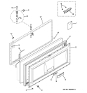 FREEZER DOOR Diagram and Parts List for FCM15PUBWW  General Electric Freezer