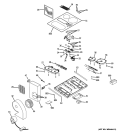 CONTROL PANEL & COOKTOP Diagram and Parts List for PP989DN2BB  General Electric Cooktop