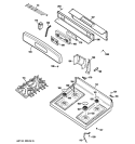 CONTROL PANEL & COOKTOP Diagram and Parts List for EGR2000EM4WW  General Electric Range