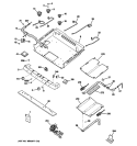 GAS & BURNER PARTS Diagram and Parts List for JGBP89SEM2SS  General Electric Range