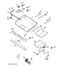 GAS & BURNER PARTS Diagram and Parts List for P2B912SEM2SS  General Electric Range