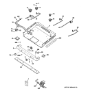 GAS & BURNER PARTS Diagram and Parts List for P2B918DEM2BB  General Electric Range