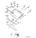 GAS & BURNER PARTS Diagram and Parts List for P2B918SEM2SS  General Electric Range